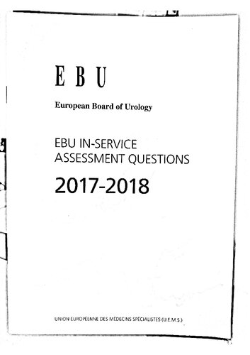 European Board Of Urology In Service 20172018 2017th Edition