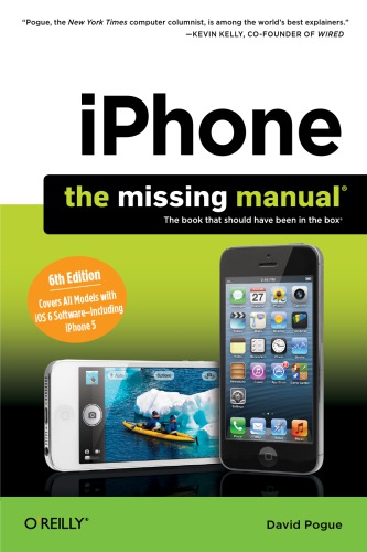 Iphone The Missing Manual 6th Revised Edition Pogue David