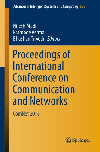 Proceedings Of International Conference On Communication And Networks Comnet 2016 Modi