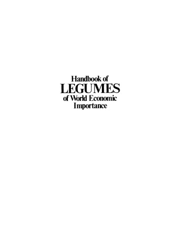 Handbook Of Legumes Of World Economic Importance Duke James