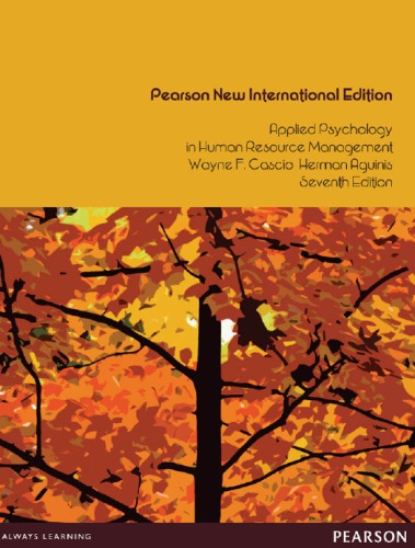 Applied Psychology In Human Resource Management Seventh Editionpearson New International Edition Cascio