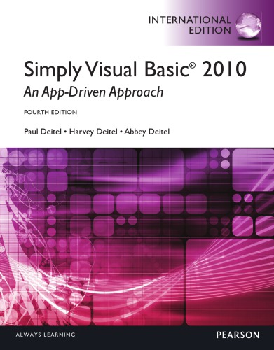 Simply Visual Basic 2010 An Appdriven Approach 4 Ed Deitel