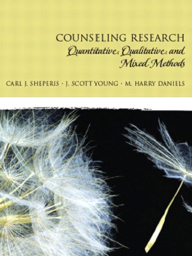 Counseling Research Quantitative Qualitative And Mixed Methods 1st Ed Sheperis