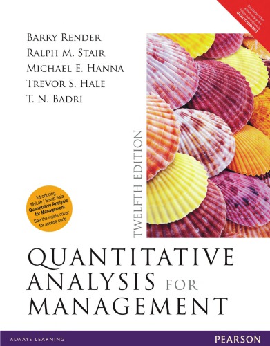 Quantitative Analysis For Management Twelfth Edition Badri Tn Hale