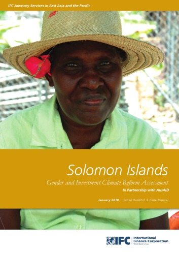 Solomon Islands Gender And Investment Climate Reform Assessment World Bank Elibrary York University Hedditch