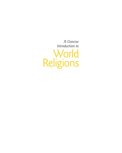 A Concise Introduction To World Religions Amore Roy Coxtoby