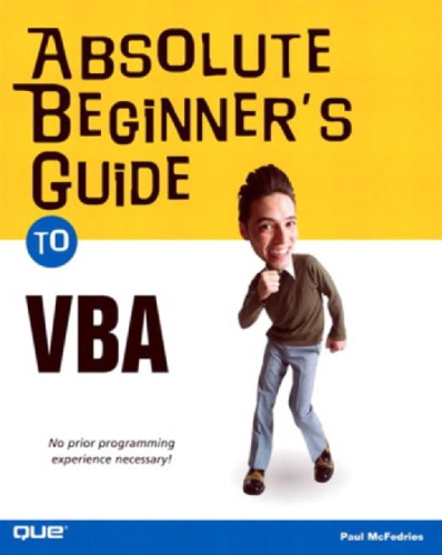 Absolute Beginners Guide To Vba Mcfedries Paul
