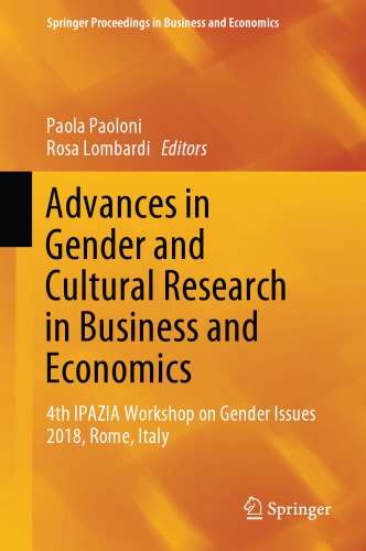 Advances In Gender And Cultural Research In Business And Economics 4th Edition Paola Paoloni