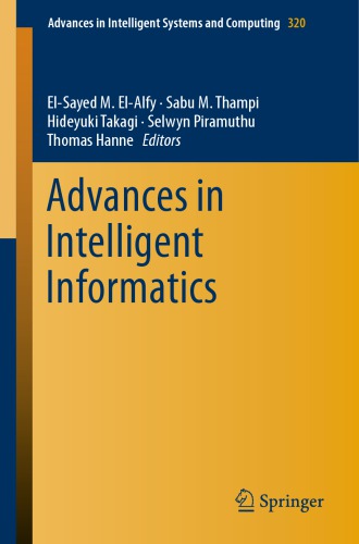 Advances In Intelligent Informatics Elalfy Elsayededitorthampi