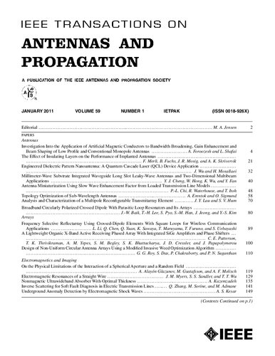 Ieee Transactions On Antennas And Propagation Ieee
