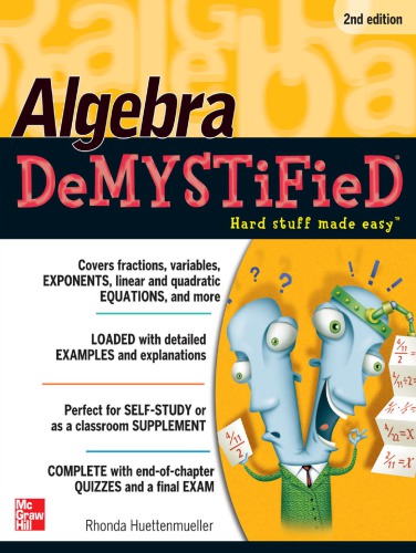 Algebra Demystified 2nd Edition Huettenmueller Rhonda