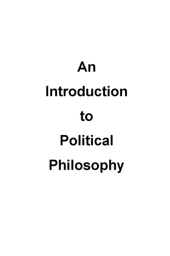 An Introduction To Political Philosophy Lerch Hubert