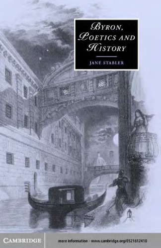 Byron Poetics And History Stabler Jane