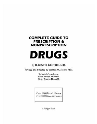 Complete Guide To Prescription Nonprescription Drugs 2011 Griffith