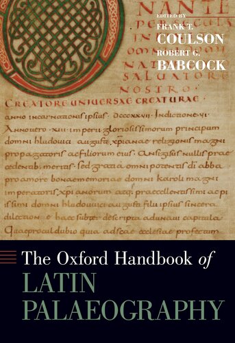 The Oxford Handbook Of Latin Palaeography Frank Coulson Robert Babcock