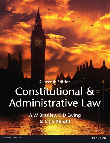 Constitutional Administrative Law 16th Edition Bradley Anthony Wewing