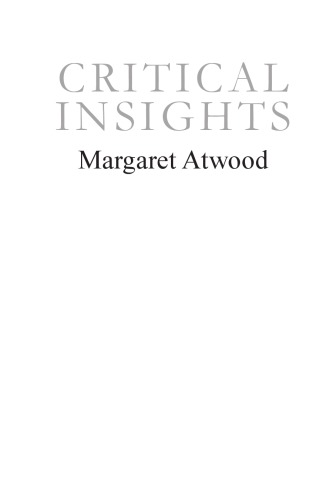 Critical Insights Margaret Atwood Bouson J Brookseditor