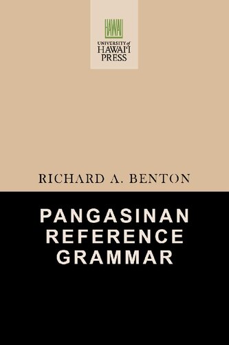 Pangasinan Reference Grammar Richard A Benton