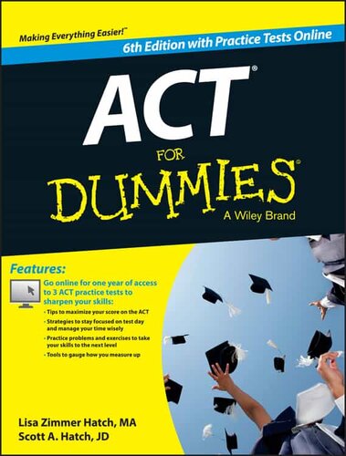 Act For Dummies With Online Practice Tests Lisa Zimmer Hatch Scott A Hatch