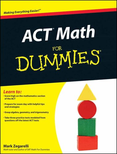 Act Math For Dummies Mark Zegarelli
