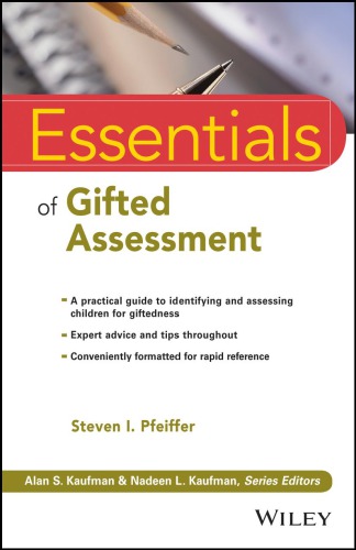 Essentials Of Gifted Assessment 1st Edition Pfeiffer Steven I