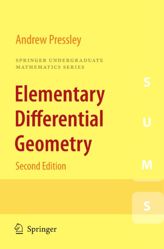 Elementary Differential Geometry 2nd Edition Pressley Andrew
