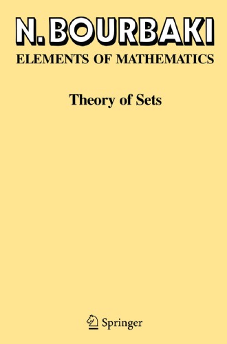Elements Of Mathematics Theory Of Sets Bourbaki Nicolas