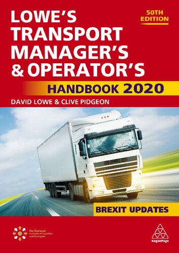 Lowes Transport Managers And Operators Handbook 2020 50th Edition David Lowe