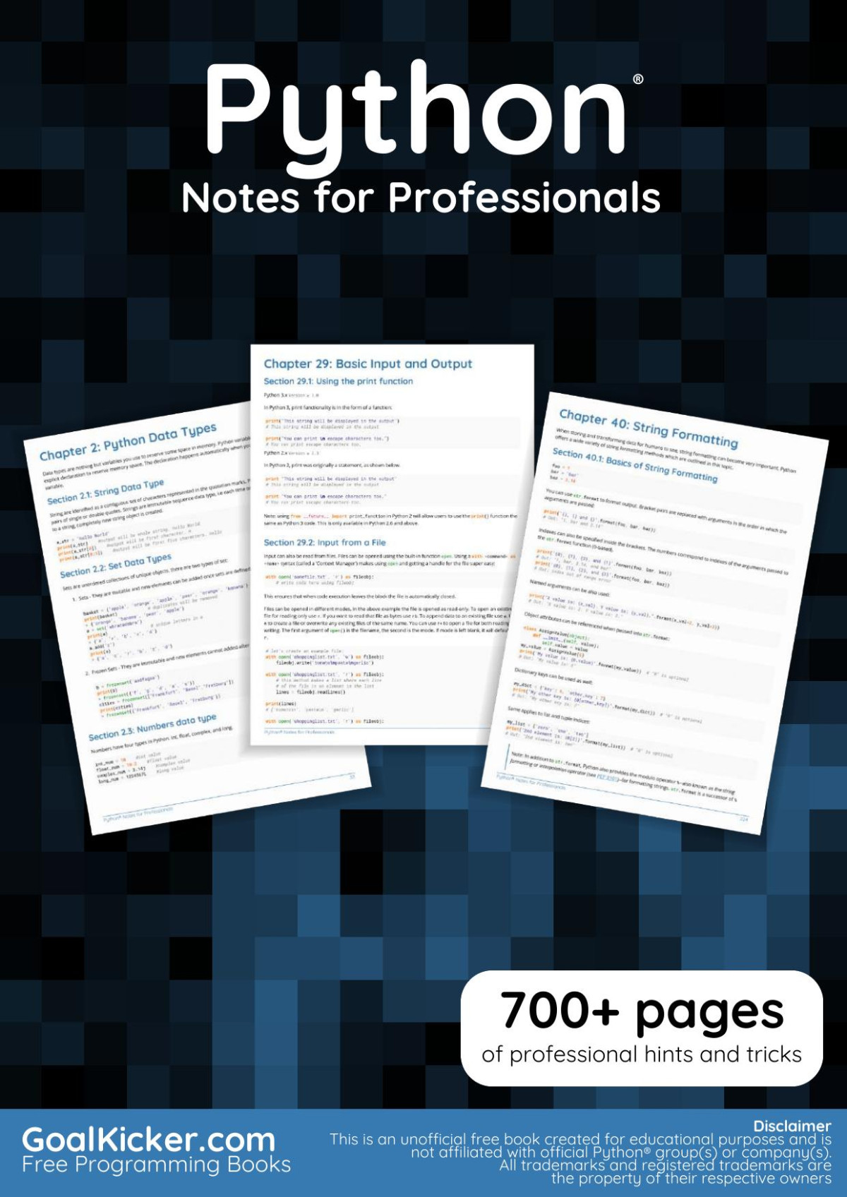 Python Notes For Professionals Goalkickercom