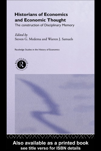 Historians Of Economics And Economic Thought Medema Steven G