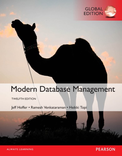 Hoffer Modern Database Manageme 12 Hoffer Jeffrey Avenkataraman