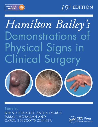 Hamilton Baileys Physical Signs Demonstrations Of Physical Signs In Clinical Surgery 19th Edition Lumley