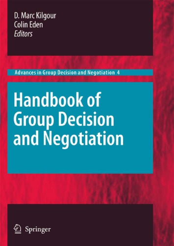 Handbook Of Gorup Decision And Negotiation Kilgour D Marceditoreden