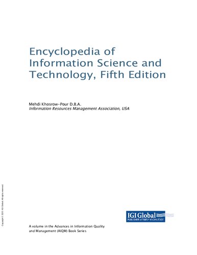Encyclopedia Of Information Science And Technology Fifth Mehdi Kosrow