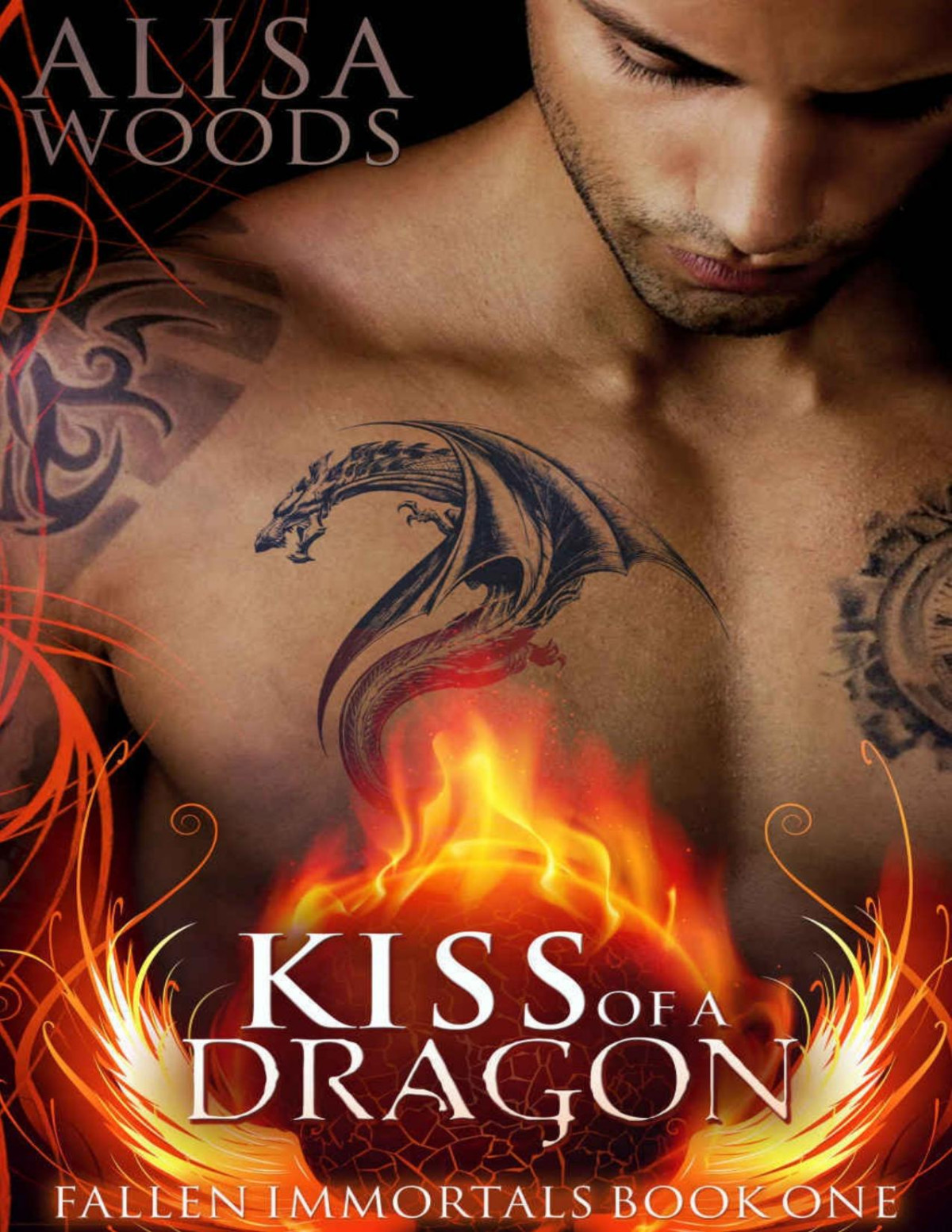 Kiss Of A Dragon Fallen Immortals 1 Paranormal Fairytale Romance Alisa Woods Woods
