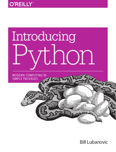 Introducing Python Modern Computing In Simple Packages Lubanovic