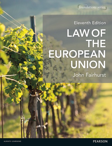 Law Of The European Union Fairhurst John