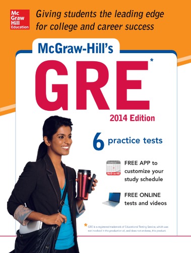 Mcgrawhills Gre 2014 Edition Strategies 6 Practice Tests Test Planner App Dulan