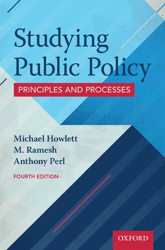 Studying Public Policy 4th Edition 4th Edition Michael Howlett