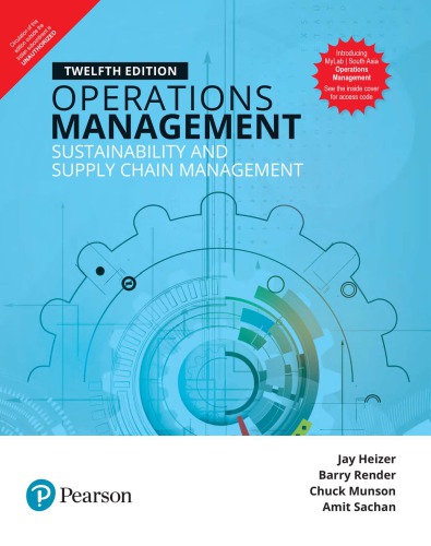 Operations Management Sustainability And Supply Chain Management 12th Barry Render