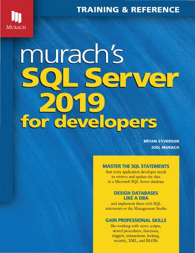 Murachs Sql Server 2019 For Developers 1st Edition Joel Murach