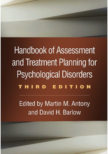 Handbook Of Assessment And Treatment Planning For Psychological Disorders 3rd Edition Martin M Antony