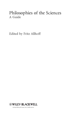 Philosophies Of The Sciences A Guide Allhoff Fritzeditor