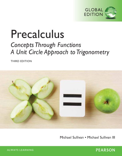 Precalculus Concepts Through Functions A Unit Circle Approach To Trigonometry Sullivan