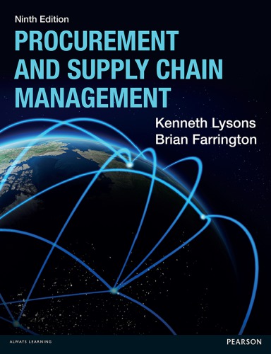 Procurement And Supply Chain Management 9th Edition Lysons Kennethcontributor