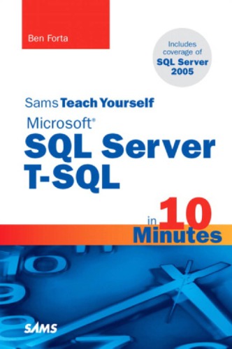Sams Teach Yourself Microsoft Sql Server Tsql In 10 Minutes Forta