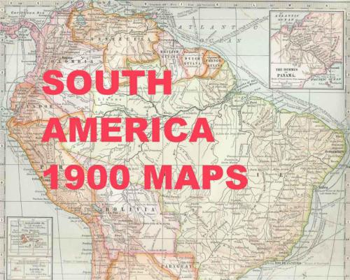 South America 1900 Maps Latin America From Caribbean To Cape Horn Across The Amazon From Pacific Ocean Across Andes To The Atlantic Mckernna