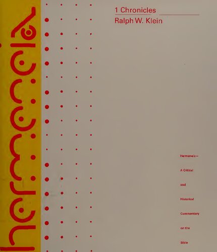 1 Chronicles Ralph W Klein