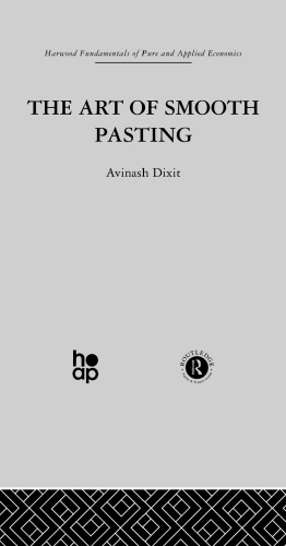 The Art Of Smooth Pasting Dixit Avinash K