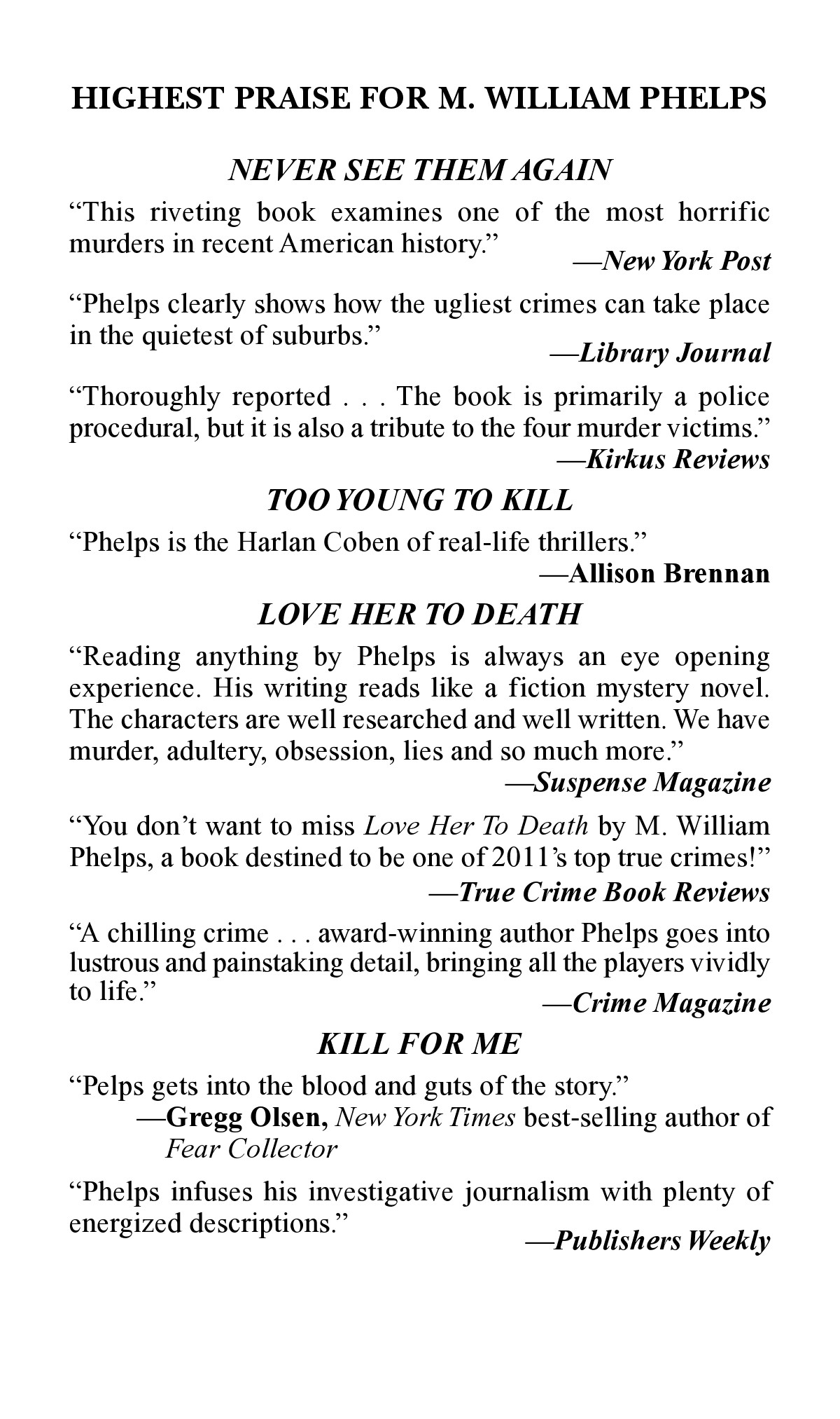 Bad Girls M William Phelps